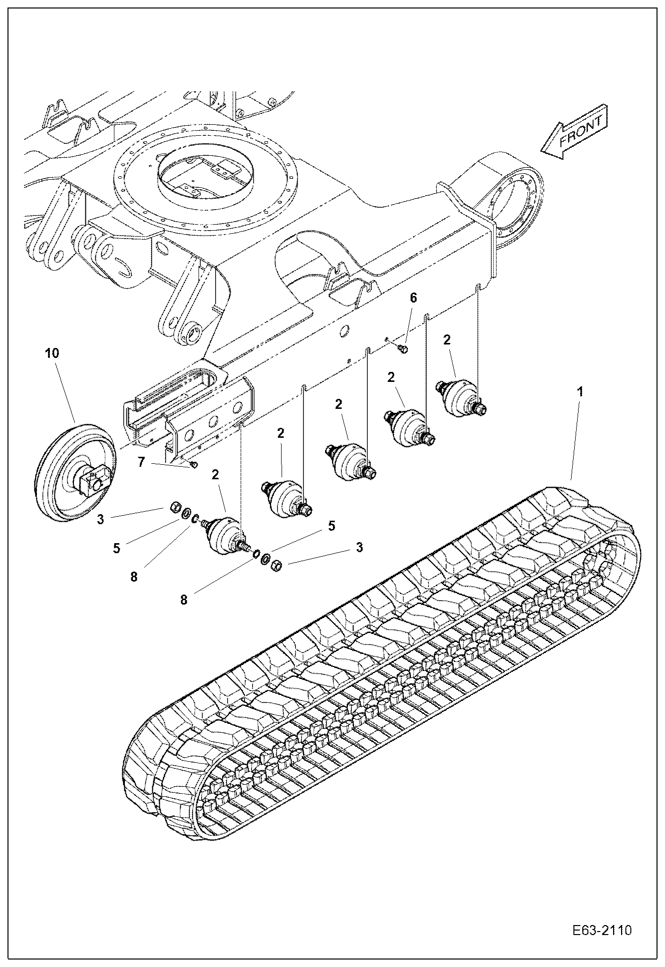 ХОДОВАЯ ЧАСТЬ (БАК, ПОДШИПНИКИ И НАТЯЖНОЕ КОЛЕСО)