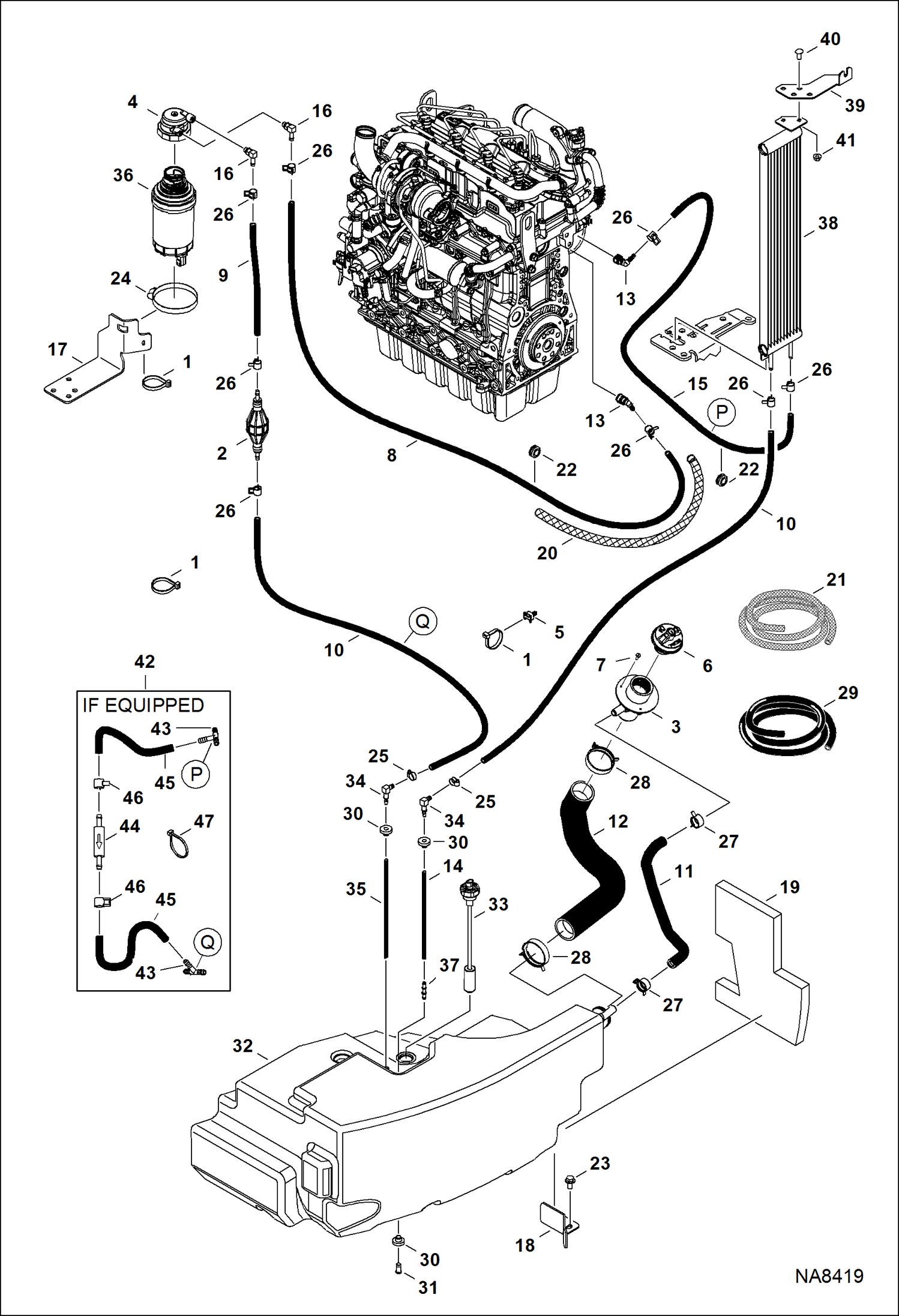 ДВИГАТЕЛЬ И КРЕПЕЖНЫЕ ДЕТАЛИ (СИСТЕМА ПОДАЧИ ТОПЛИВА) (СЕРИЙНЫЙ НОМЕР B2VY11001 - B2VY12039)