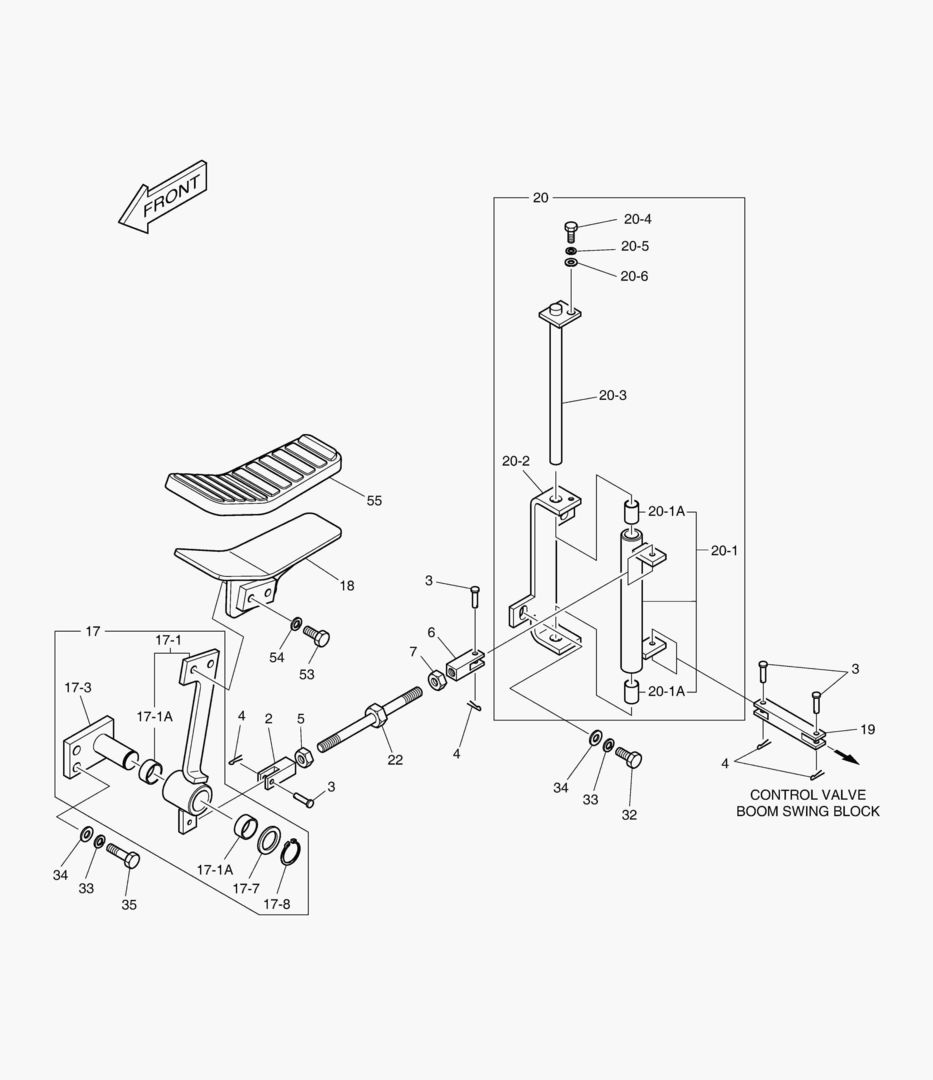 РЫЧАГ - ПОВОРОТ СТРЕЛЫ