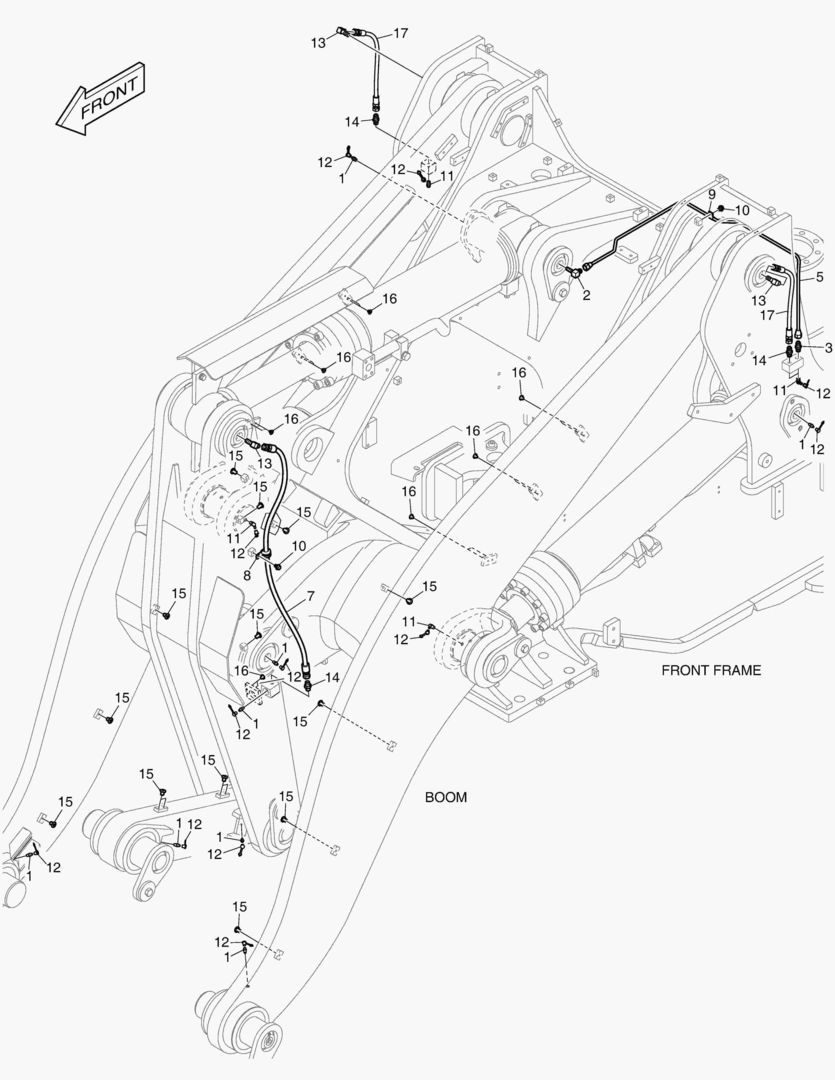 ПЕРЕДНИЙ ТРУБОПРОВОД СМАЗОЧНОЙ СИСТЕМЫ