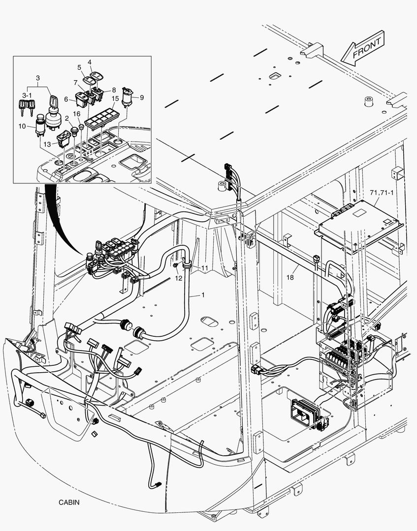 ЭЛЕКТРИЧЕСКИЕ ЗАПЧАСТИ - КАБИНА(ЭЛЕКТРИКА 2SP)