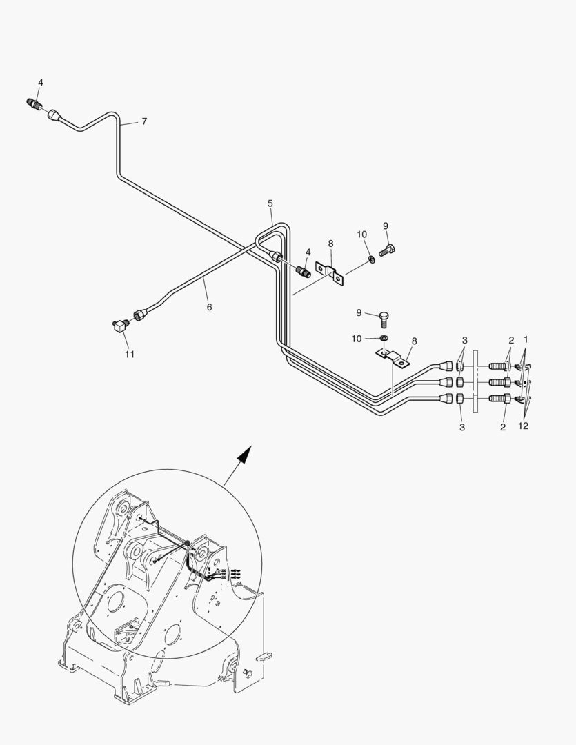 ПЕРЕДНИЙ ТРУБОПРОВОД СМАЗОЧНОЙ СИСТЕМЫ
