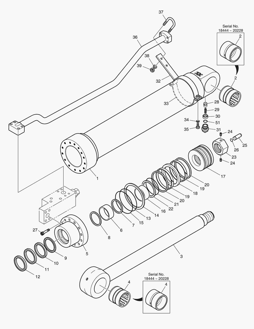 4331 ARM CYLINDER - LOCK VALVE [18444~]