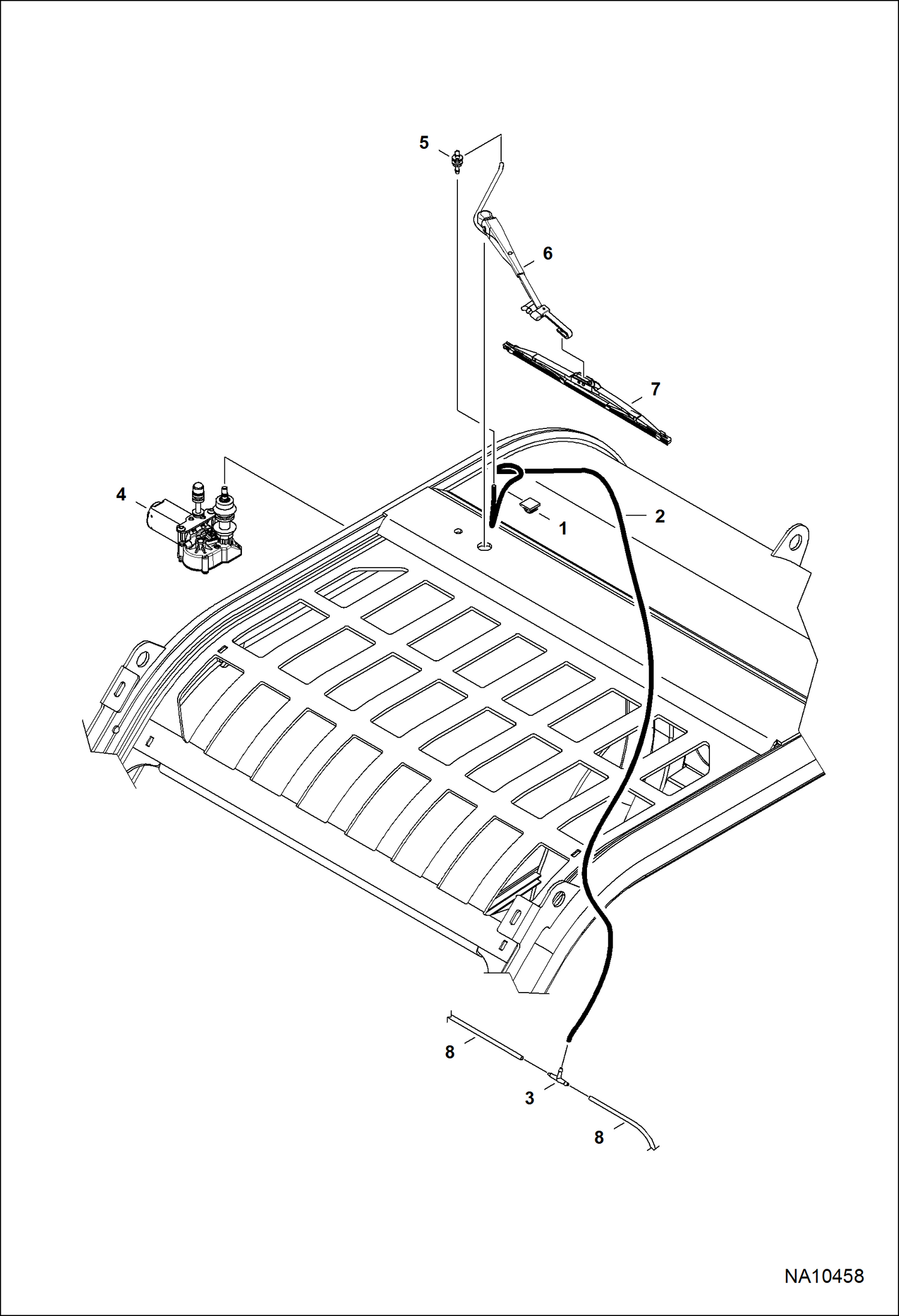 СТЕКЛООЧИСТИТЕЛЬ, УСТАНОВЛЕННЫЙ НА КРЫШЕ