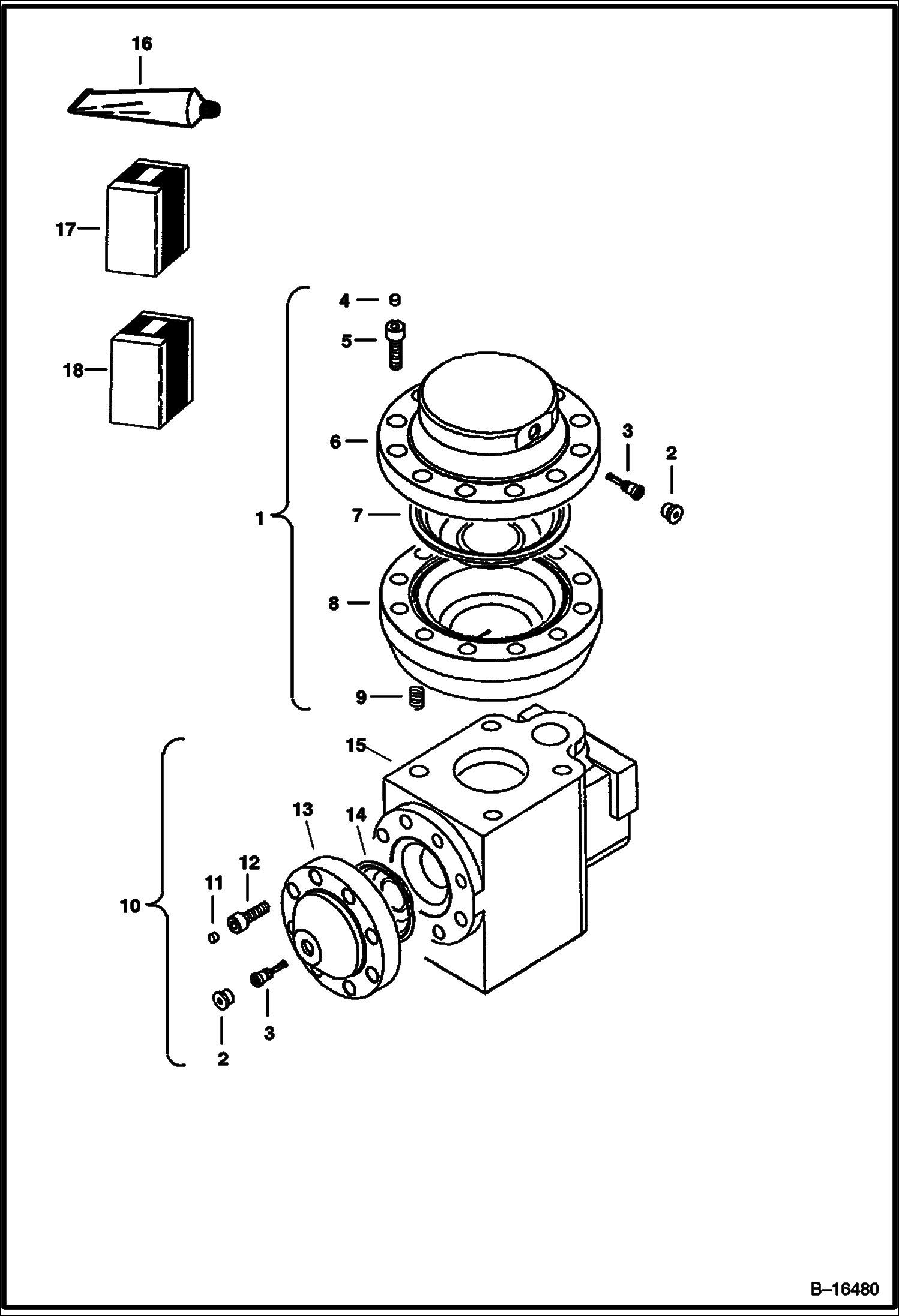 ГИДРОМОЛОТ (ЭНЕРГЕТИЧЕСКИЕ КАМЕРЫ) (B700) (ИСПОЛЬЗУЕТСЯ НА 322, 325, 328)