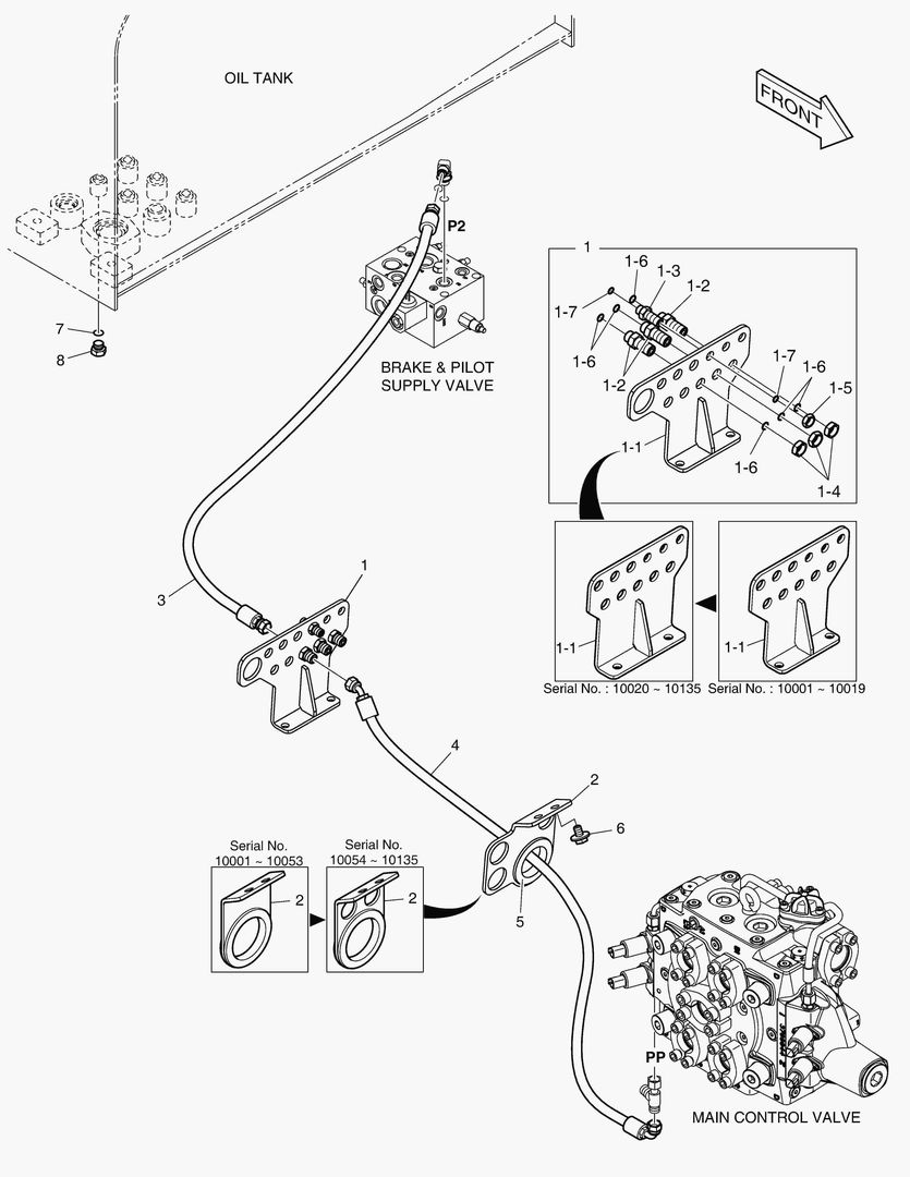 ТРУБОПРОВОД СЕРВОУПРАВЛЕНИЯ - 2 КАТУШКИ(ЭЛЕКТРИКА)