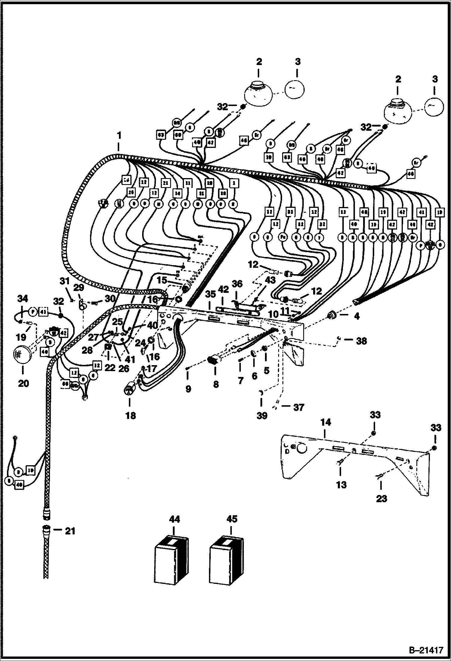 ЭЛЕКТРООБОРУДОВАНИЕ КАБИНЫ СЕРИЙНЫЙ НОМЕР 11999 И НИЖЕ