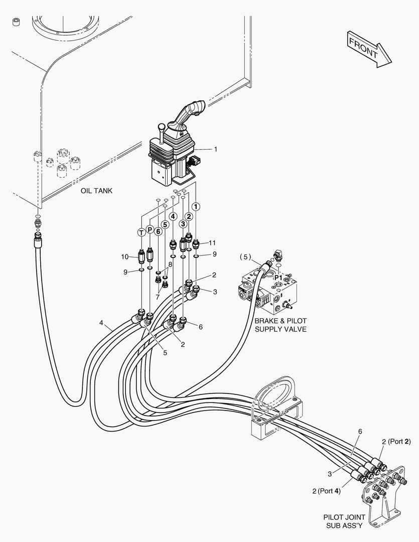 ТРУБОПРОВОД СЕРВОУПРАВЛЕНИЯ - 2 КАТУШКИ