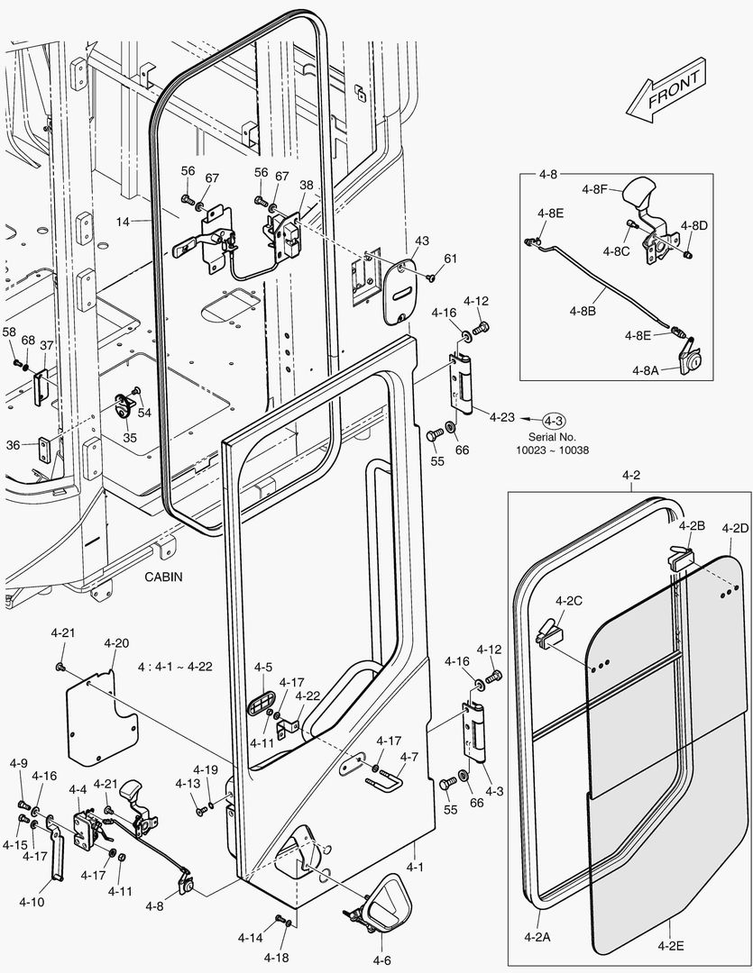 6000 CABIN(4) - DOOR ASS`Y(L.H)