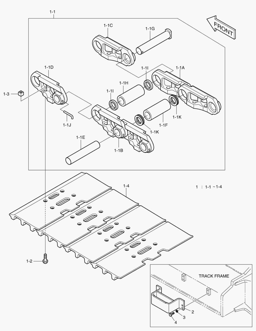 6340 TRACK SHOE ASS`Y - 850G [5001~5065]