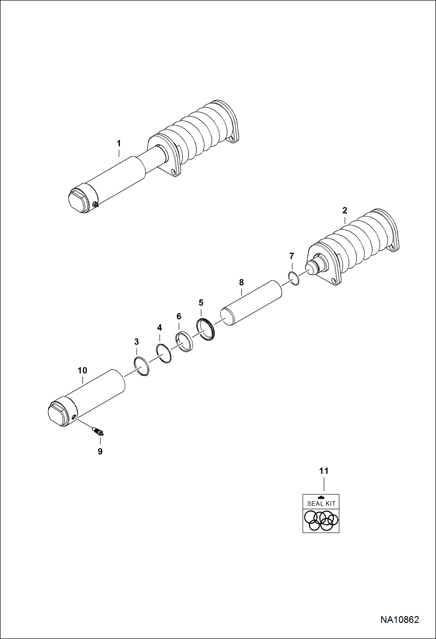 НАТЯЖИТЕЛЬ ГУСЕНИЦЫ (СЕРИЙНЫЙ НОМЕР A7PU15029 И ВЫШЕ)