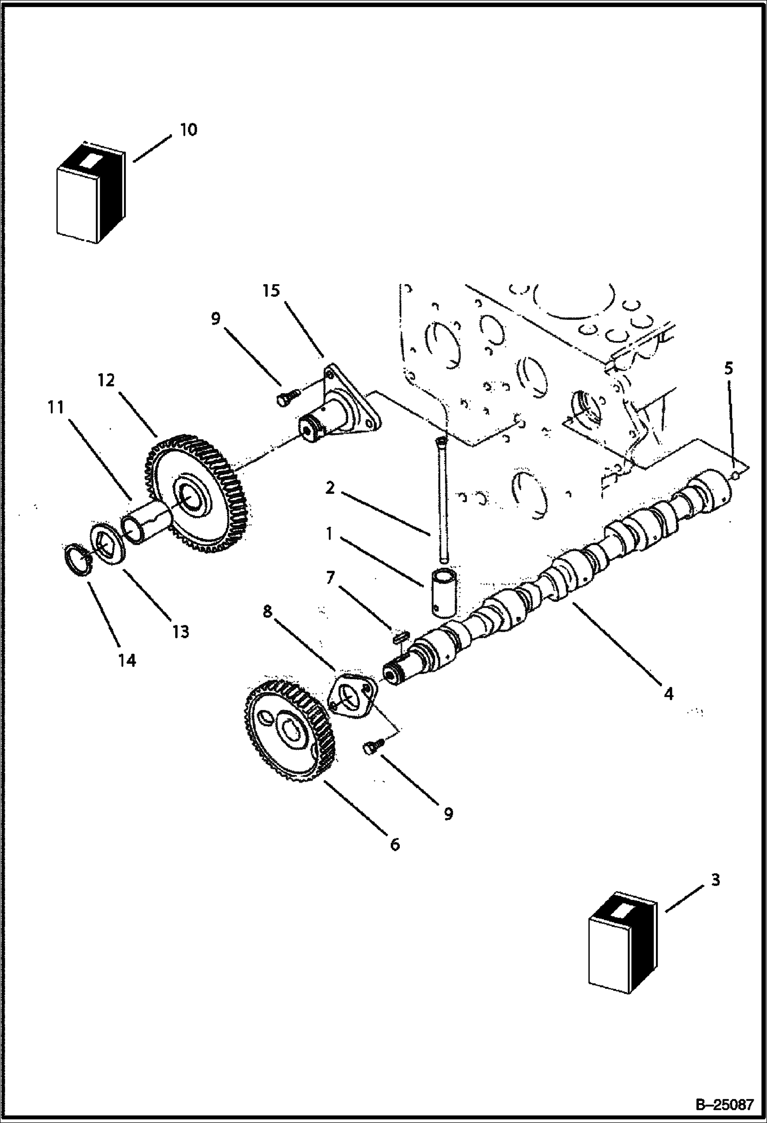 РАСПРЕДЕЛИТЕЛЬНЫЙ ВАЛ И ПРОМЕЖУТОЧНЫЙ ВАЛ (TIER II) (СЕРИЙНЫЙ НОМЕР 5732 11001 И ВЫШЕ)