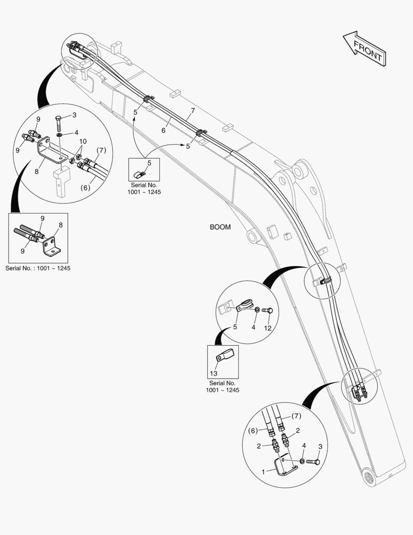 Спецтехника 6190 BOOM PIPING - QUICK CLAMP