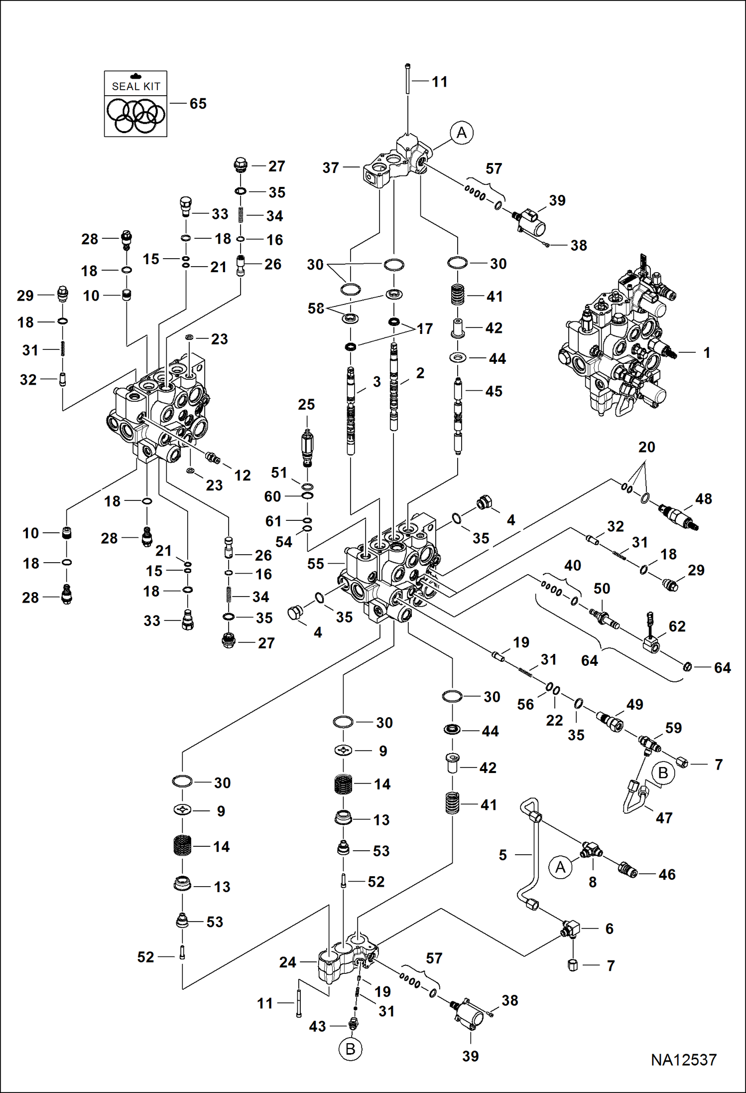 ГИДРАВЛИЧЕСКИЙ РЕГУЛИРУЮЩИЙ КЛАПАН (МНОГОРЕЖИМНЫЙ ДЖОЙСТИК УПРАВЛЕНИЯ) (E ПОСЛЕДОВАТЕЛЬНАЯ КАТУШКА)