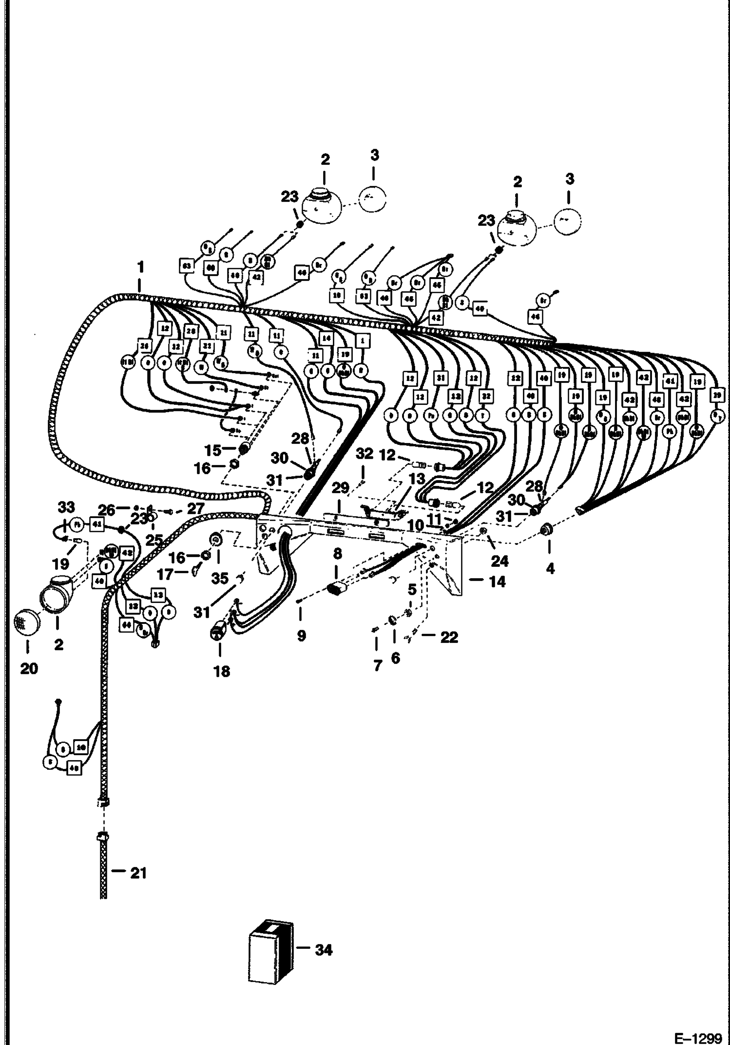 ЭЛЕКТРИЧЕСКАЯ СИСТЕМА КАБИНЫ (СЕРИЙНЫЙ НОМЕР 11400 И ВЫШЕ)