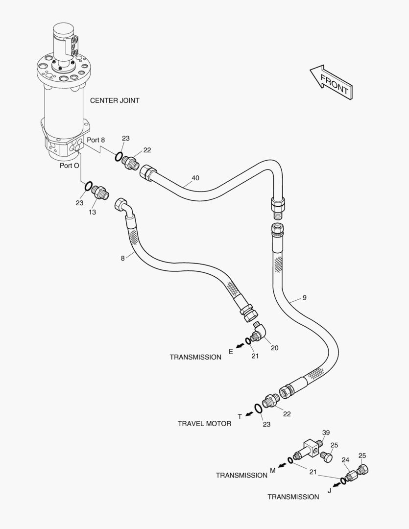 Спецтехника 2222 PROPELL. PIPING(4-1)-DRAIN,TESTPORT [608~1146]