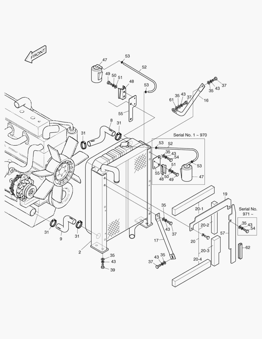 МОНТАЖ ДВИГАТЕЛЯ(2)-РАДИАТОР
