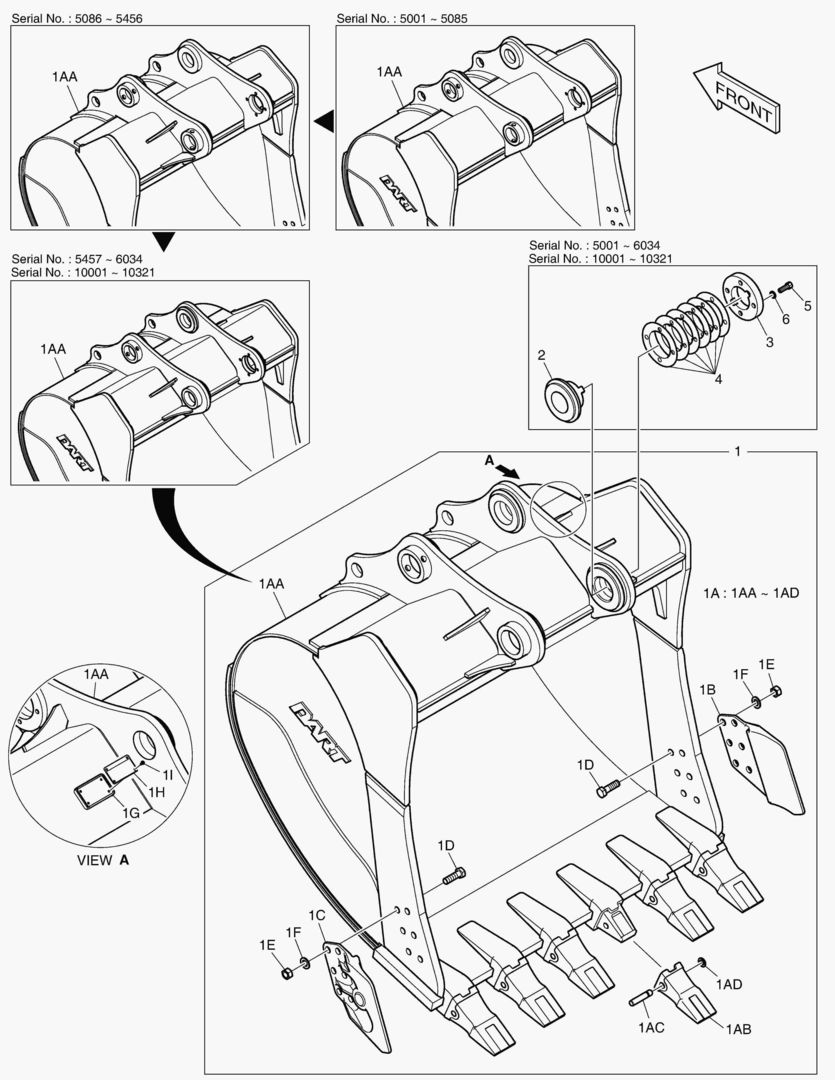 6730 BUCKET ASS`Y - 2.01mВі(63`) - SIDE PIN