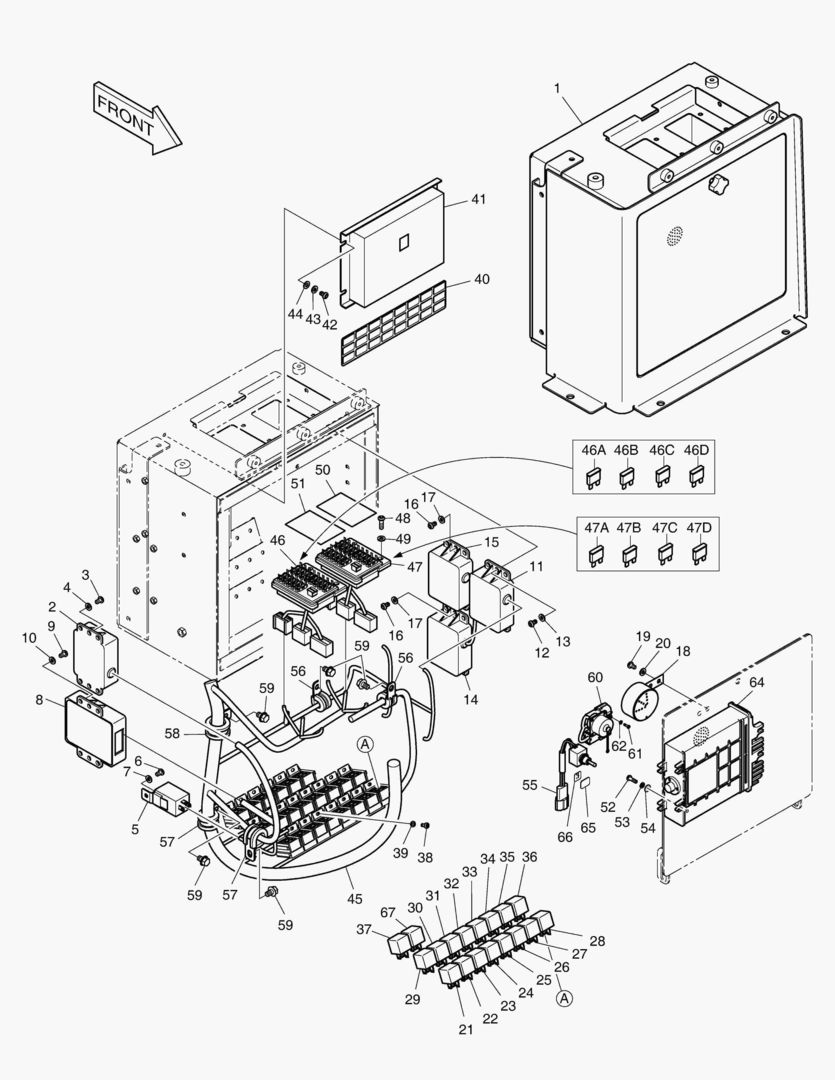1390 ELECTRIC BOX - FNR LEVER [5001~5036]