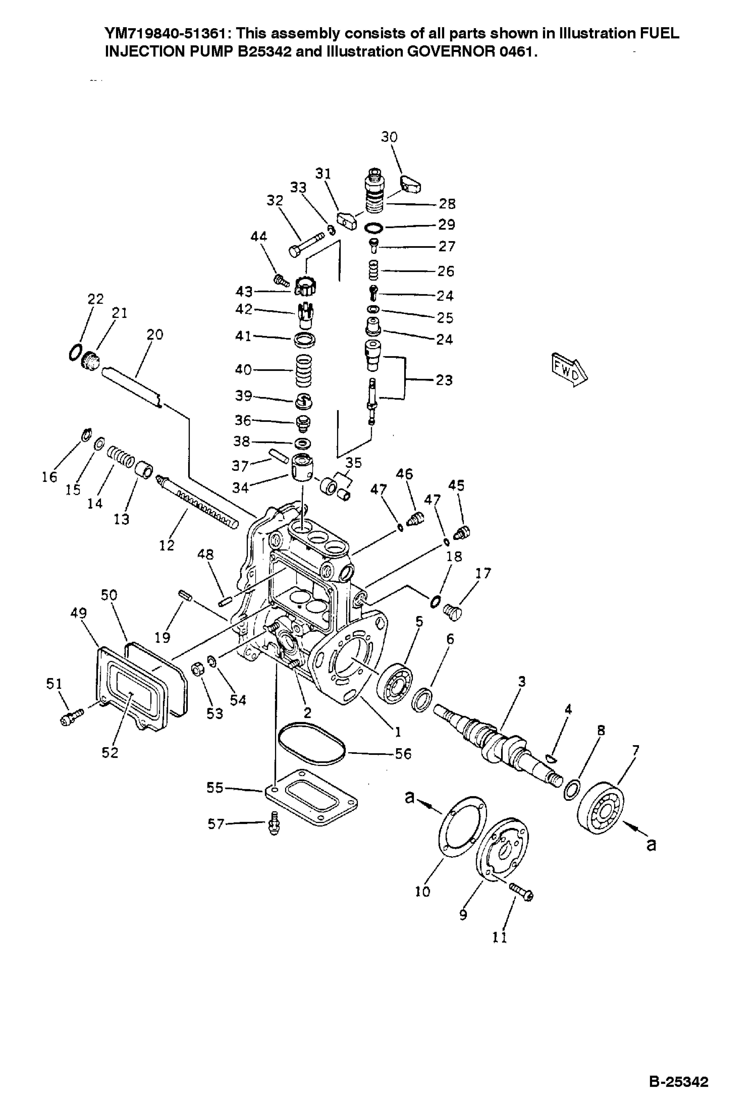 Схема НАСОС ДЛЯ ВПРЫСКА ТОПЛИВА