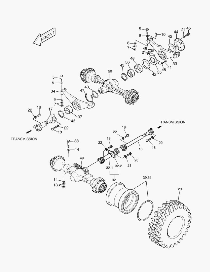 1170 AXLE & DRIVE SHAFT-OPT.