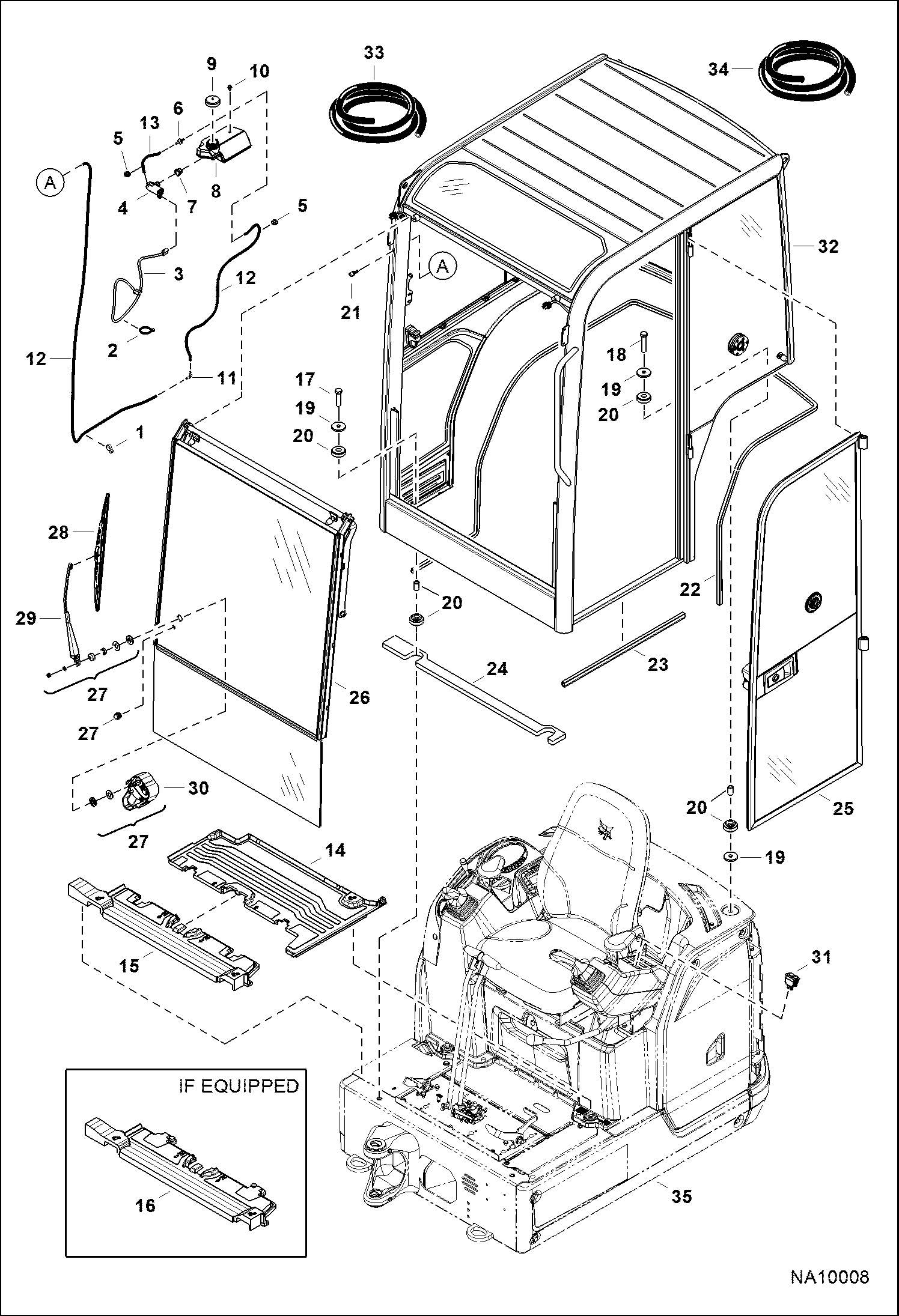 КАБИНА ВОДИТЕЛЯ (МОНТАЖ КАБИНЫ) (ЛОБОВОЕ СТЕКЛО) (ДВЕРЦА)