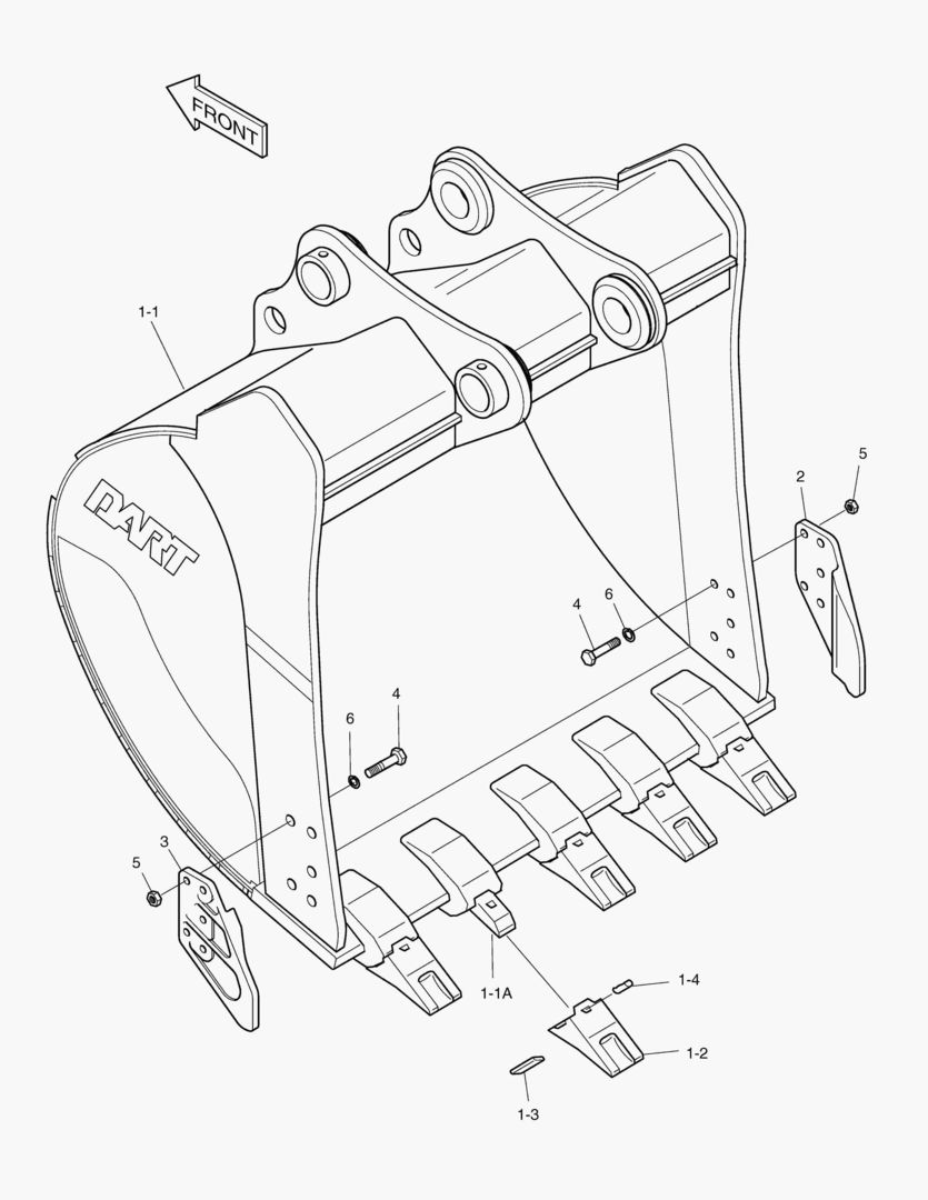 Спецтехника 6540 BUCKET-0.95гЋҐ(48`)-VERTICAL PIN - главное фото