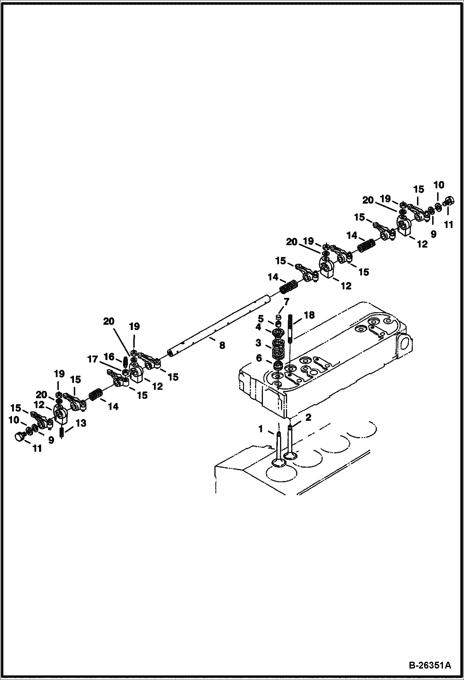 КЛАПАН И КОРОМЫСЛО КЛАПАНА KUBOTA - V1505-E3B - ВРЕМЕННЫЙ TIER IV REPLACEMENT