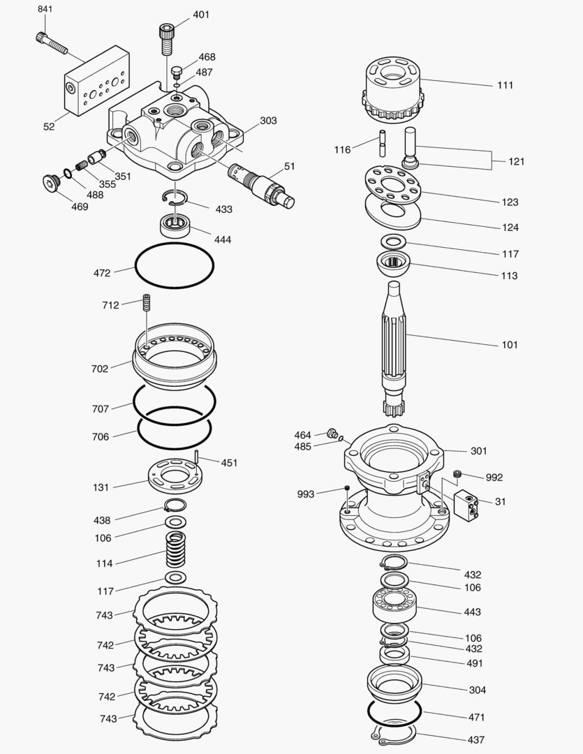 ГИДРОМОТОР ПОВОРОТА ПЛАТФОРМЫ