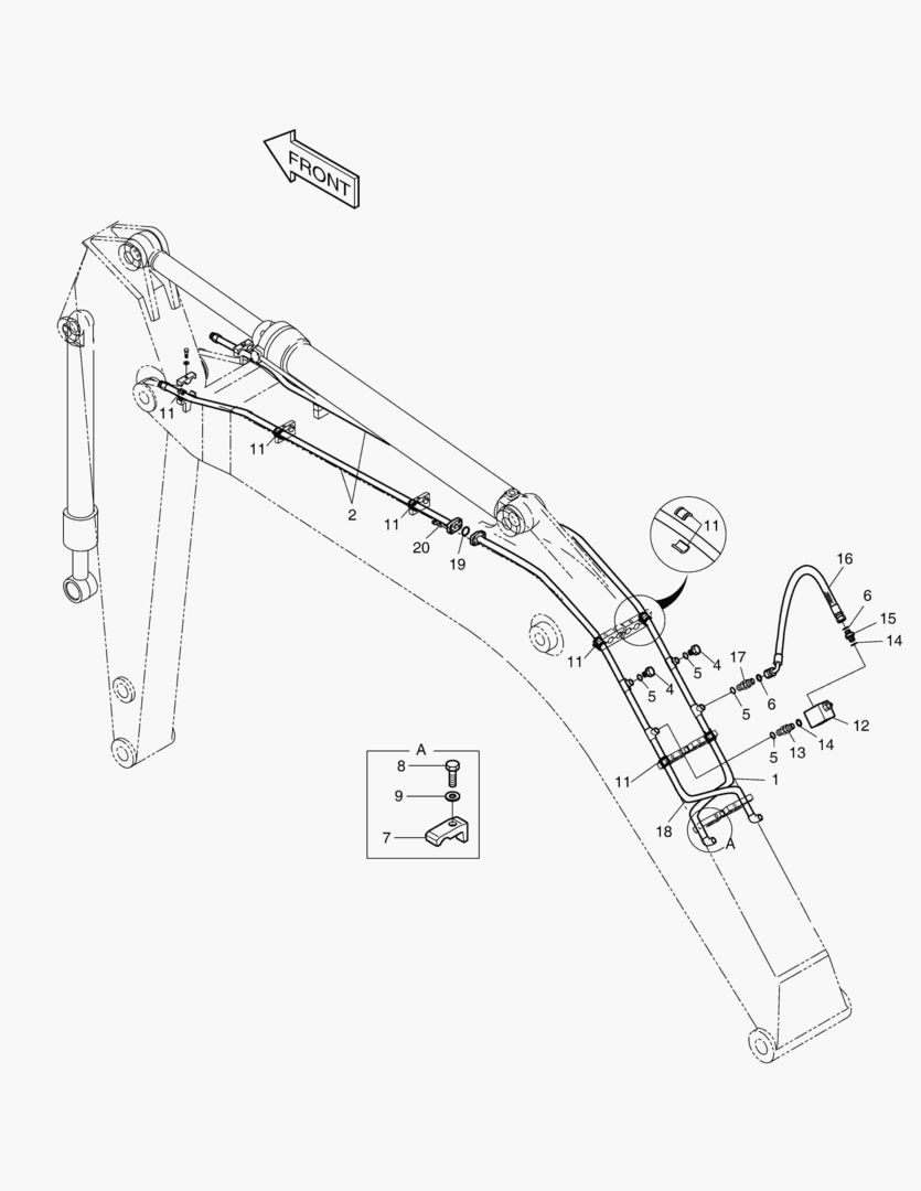 6120 BOOM PIPING-BOOM 4.6mпј€BREAKERпј‰