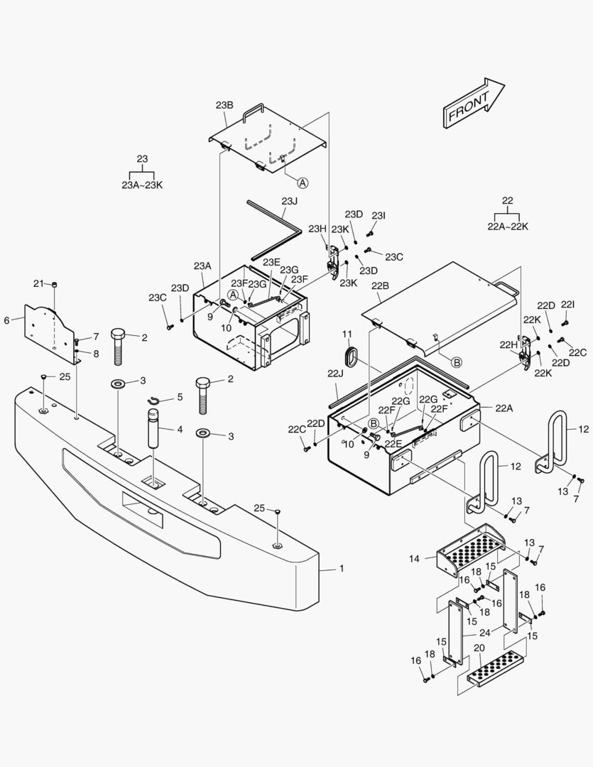 1380 COUNTER WEIGHT & BATTERY BOX