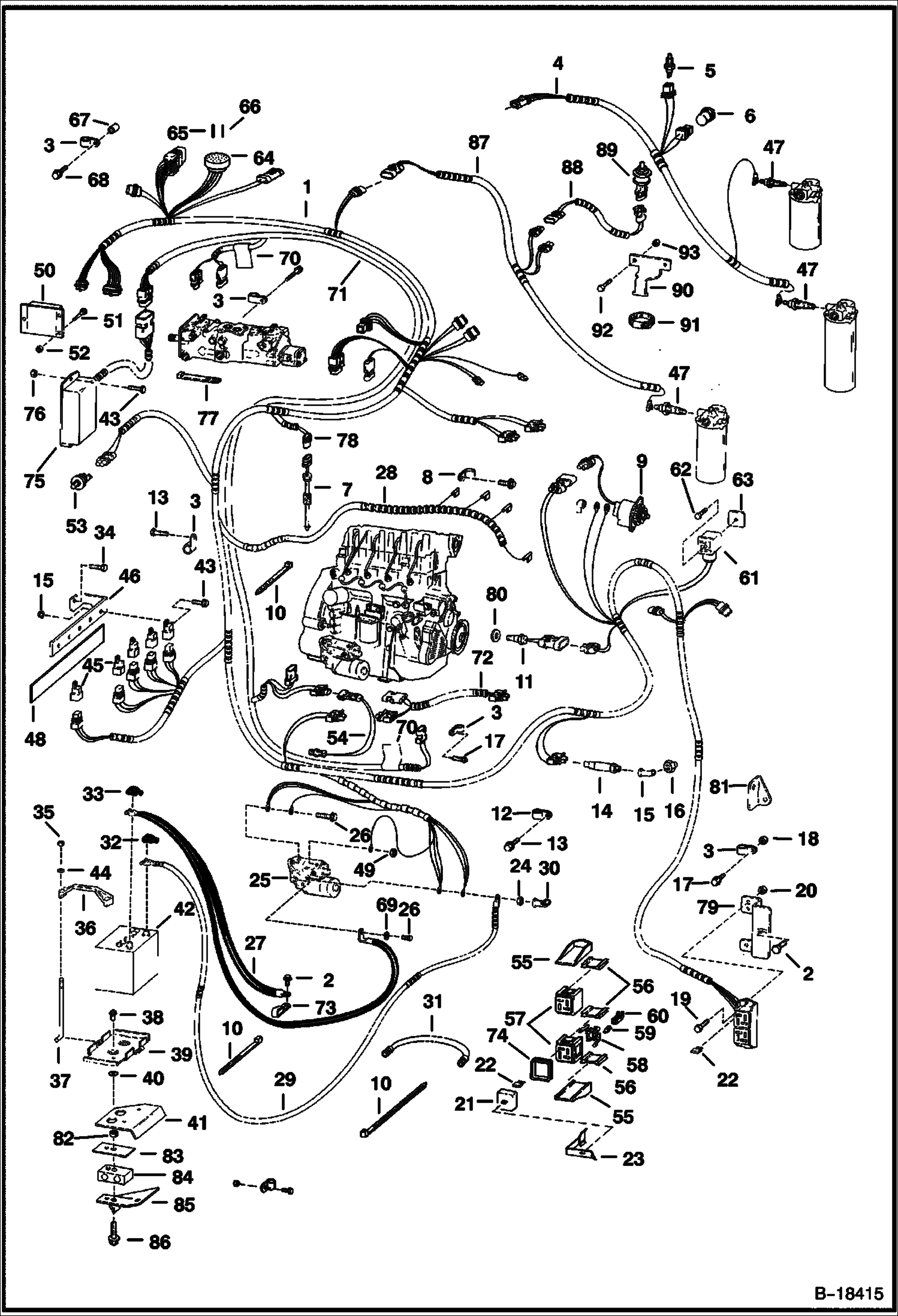 ЭЛЕКТРОСХЕМА ДВИГАТЕЛЯ (С B.O.S.S. (ОПЦИЯ))