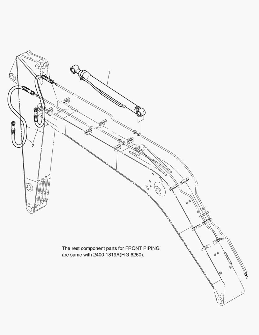 Спецтехника 6850 FRONT PIPING-BOOM 4.6m+ARM 2.1m [736~] - главное фото