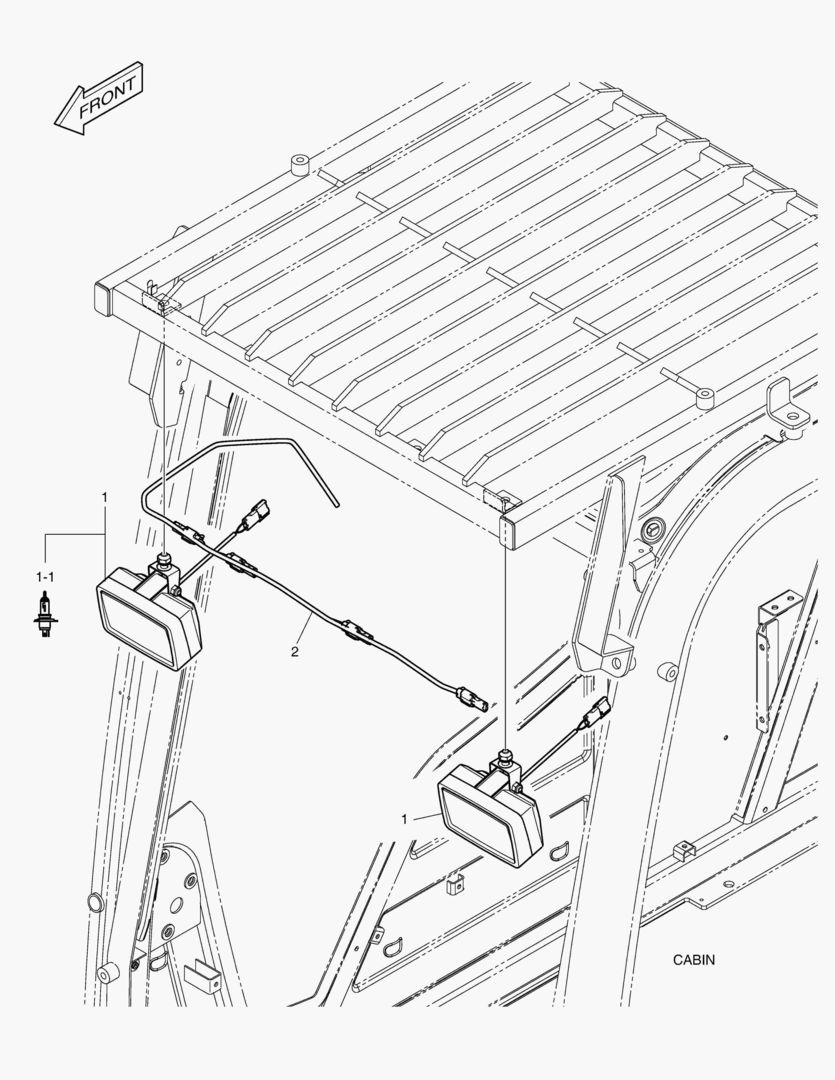6451 WORKING LAMP(2-LAMP) - ROPS GUARD [5094~]