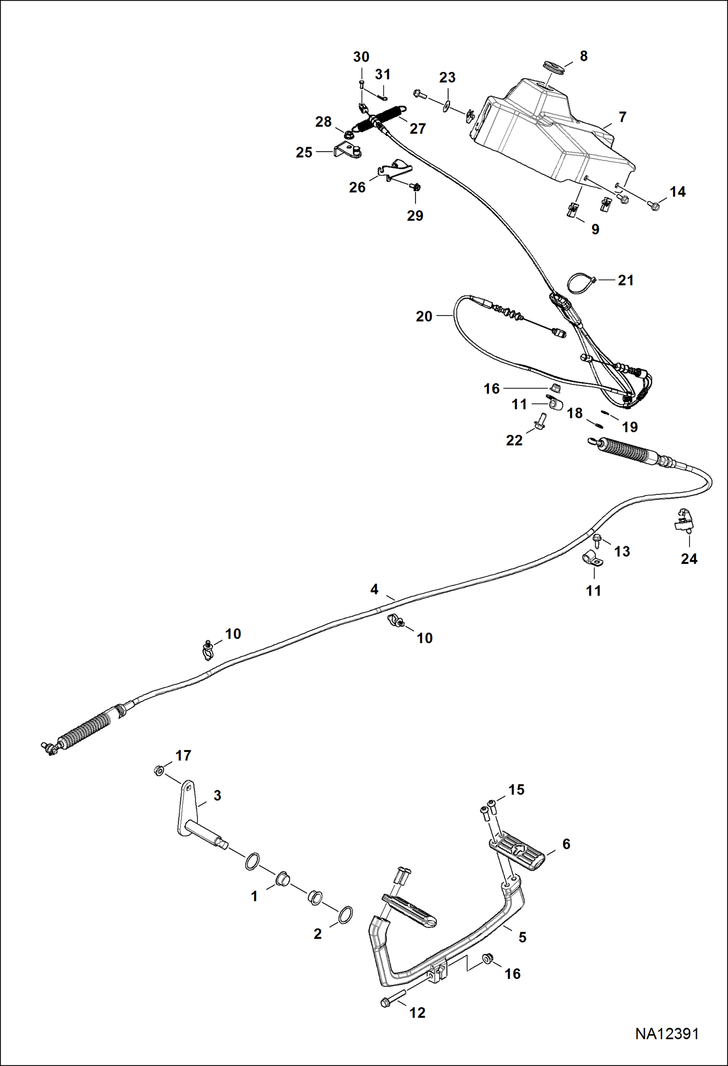 ПРИВОДНОЙ МЕХАНИЗМ, ПЕДАЛЬ АКСЕЛЕРАТОРА