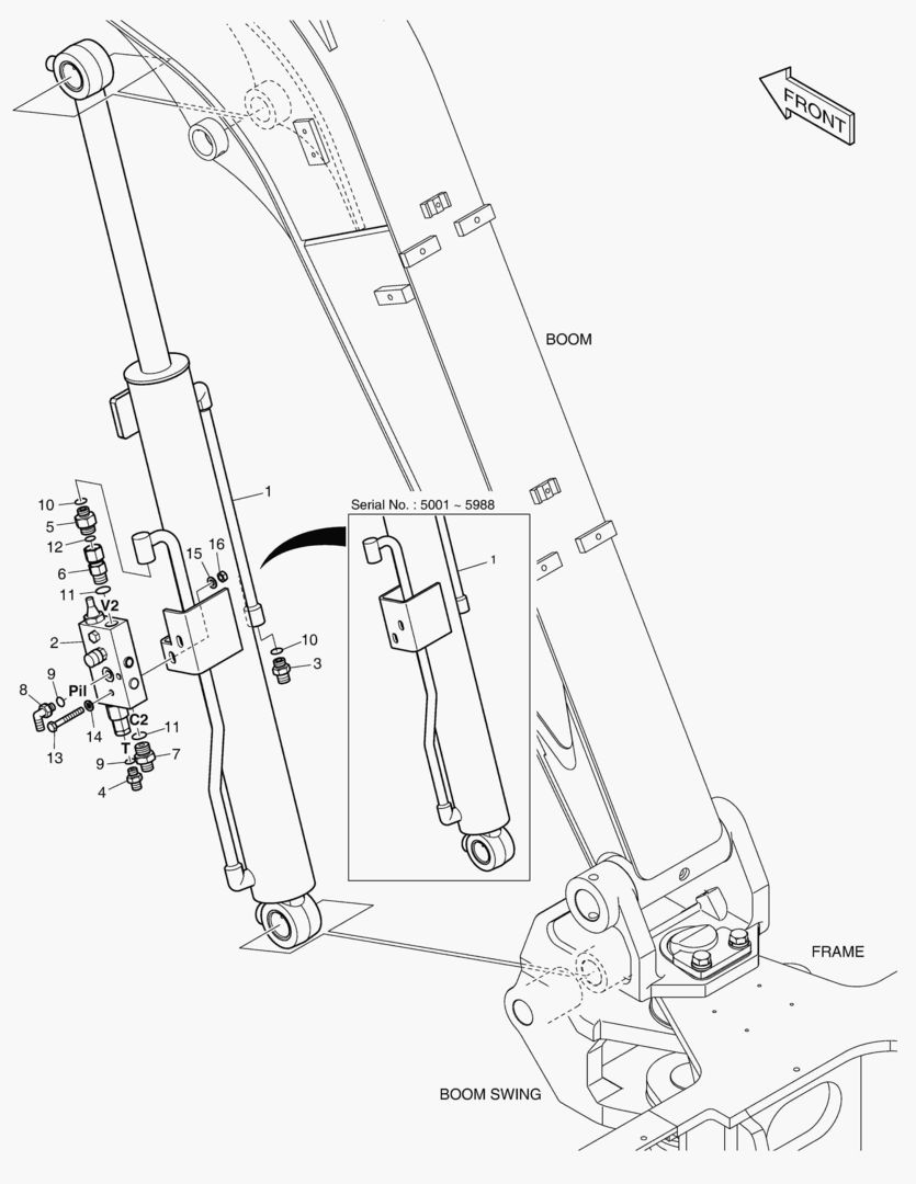 ГИДРОСИСТЕМА СТРЕЛЫ - ГИДРОЗАМОК