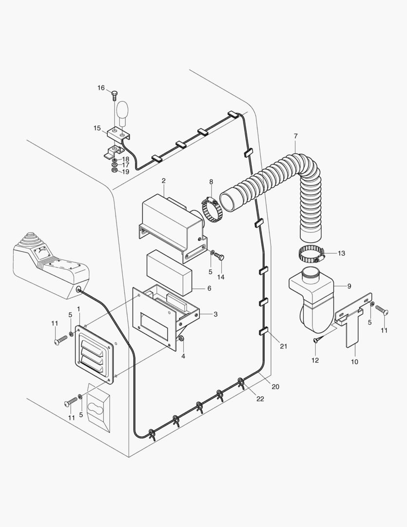 ПОДАЧА В КАБИНУ СВЕЖЕГО ВОЗДУХА В СБОРЕ(ОПЦИЯ)