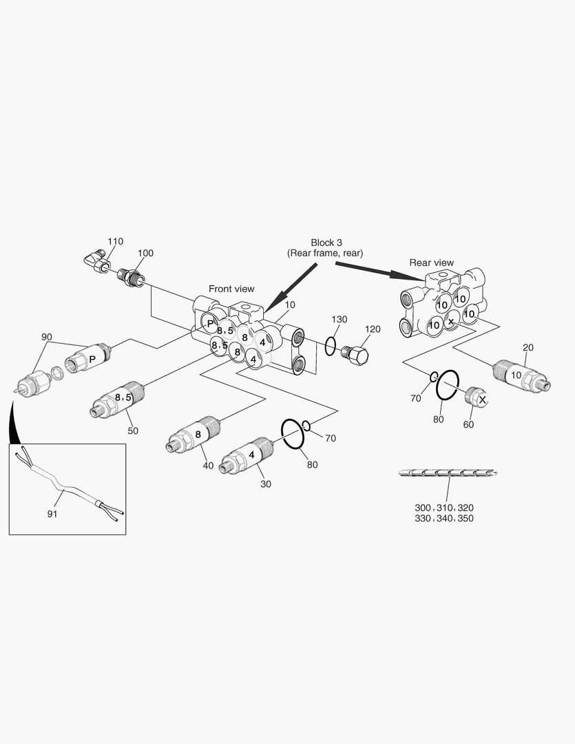G490-40 CENTRAL LUBRICATION, BLOCK 3 [ 8X0646 ~ ]