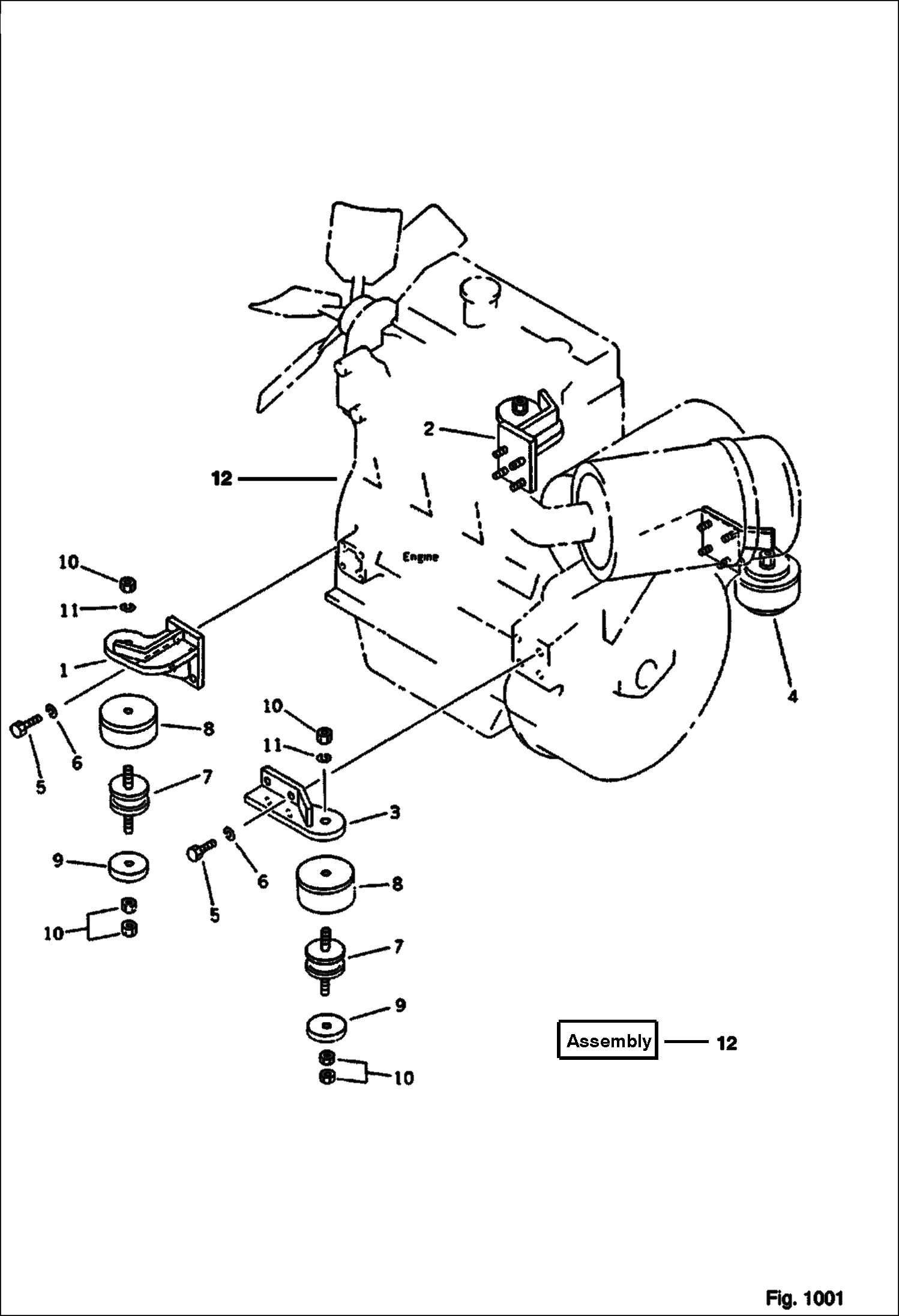 Схема ЗАПАСНЫЕ ЧАСТИ ДЛЯ МОНТАЖА ДВИГАТЕЛЯ