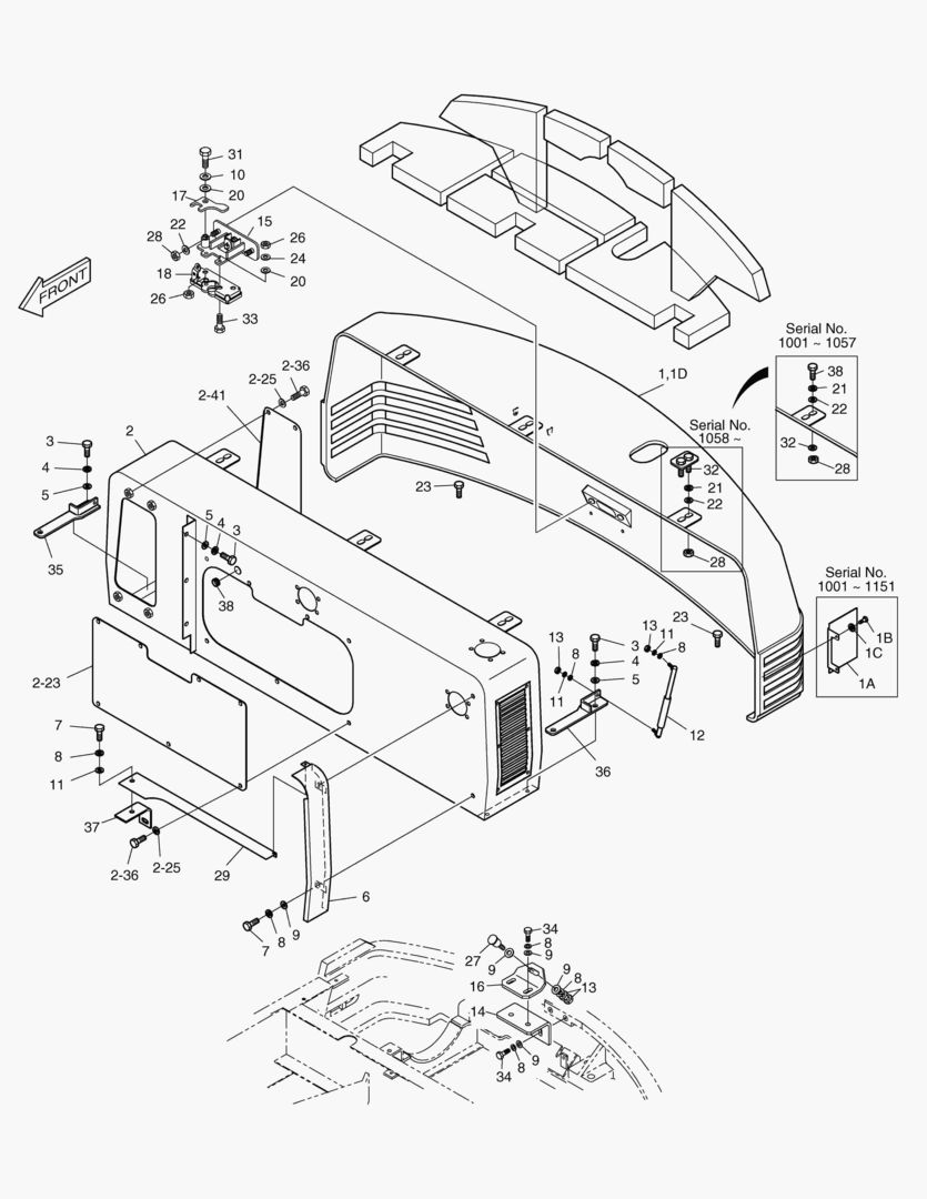 КРЫШКА ДВИГАТЕЛЯ