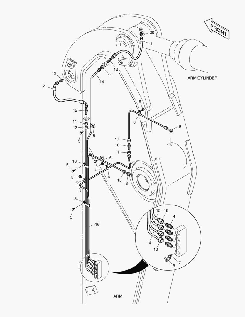 ТРУБОПРОВОД СМАЗОЧНОЙ СИСТЕМЫ - РУКОЯТЬ 2.6 м