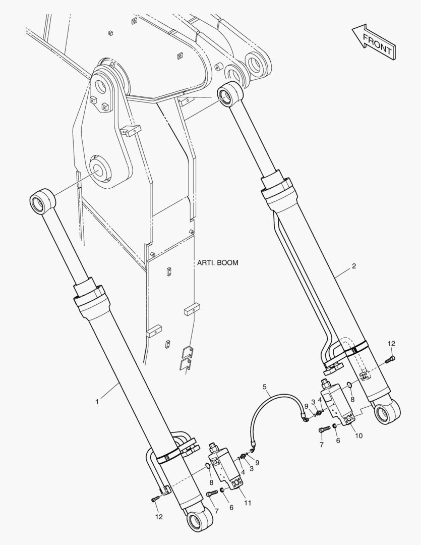 ГИДРОСИСТЕМА СТРЕЛЫ - ГИДРОЗАМОК(ШАРНИРНЫЙ)