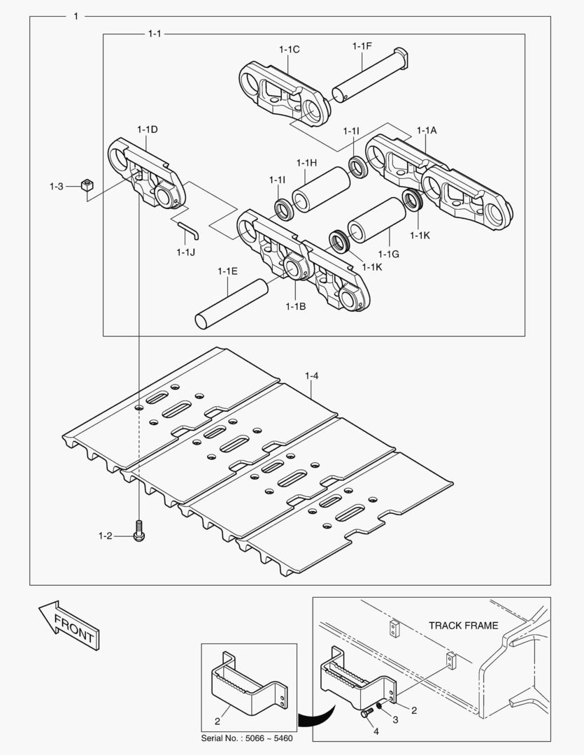 6341 TRACK SHOE ASS`Y - 850G [5066~5645]