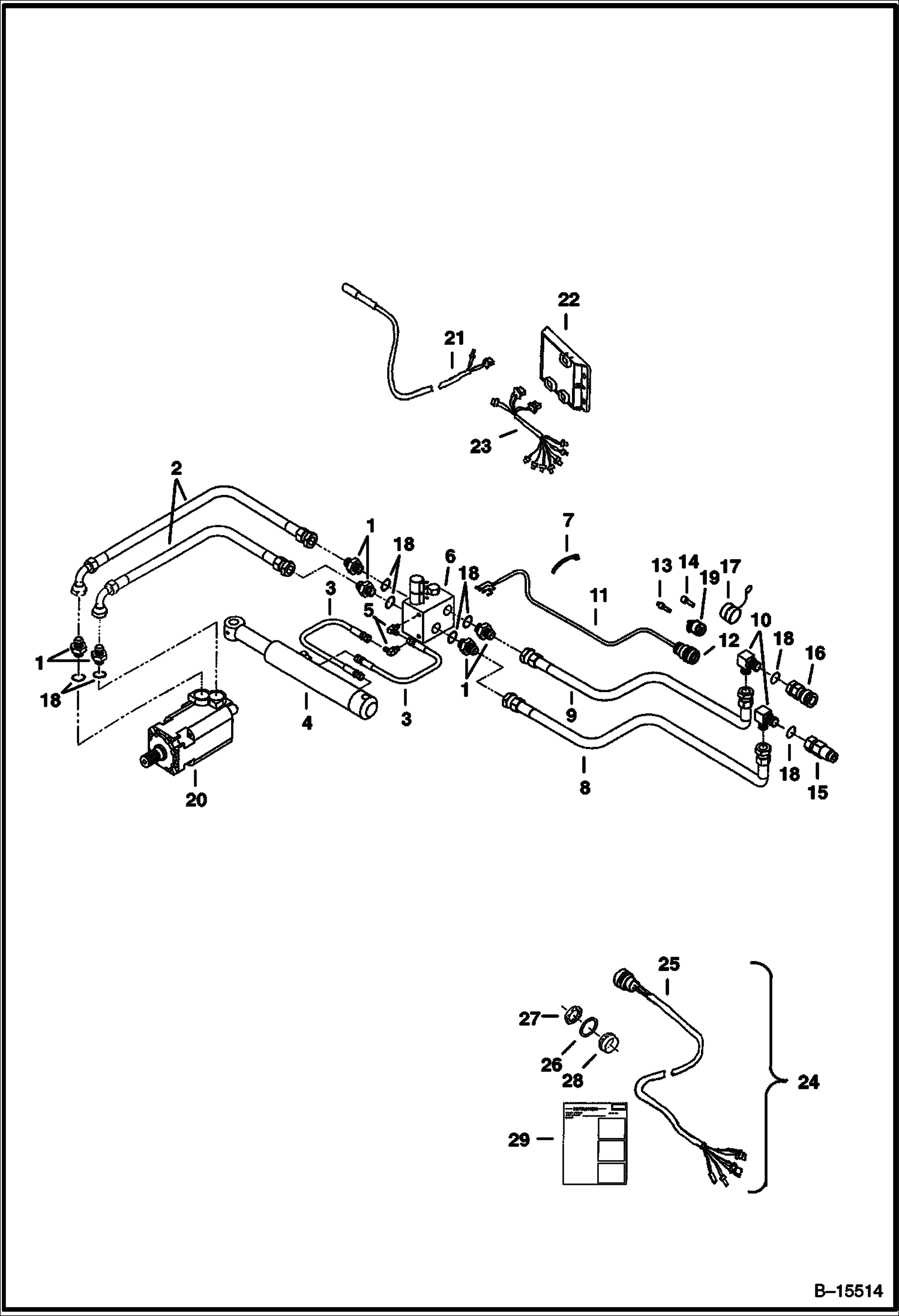 ПИТАНИЕ СИСТЕМЫ НАКЛОНА (ГИДРАВЛИКА И ЭЛЕКТРИКА) (72-- 925100553 И ВЫШЕ)