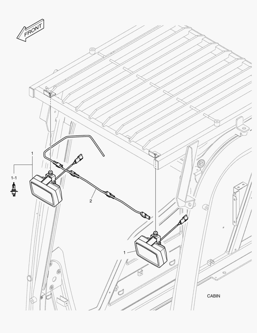 РАБОЧАЯ ФАРА - 2 ЛАМПЫ(КОЖУХ)
