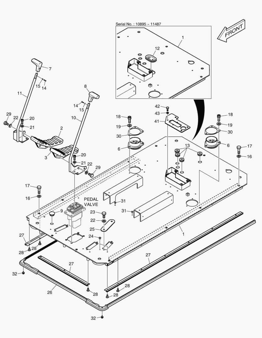 7261 FLOOR PLATE - ROPS [6252~]