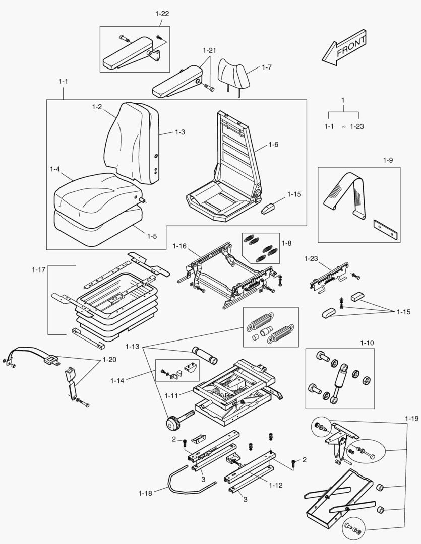 СИДЕНИЕ В СБОРЕ - МЕХАНИЧЕСКАЯ ПОДВЕСКА