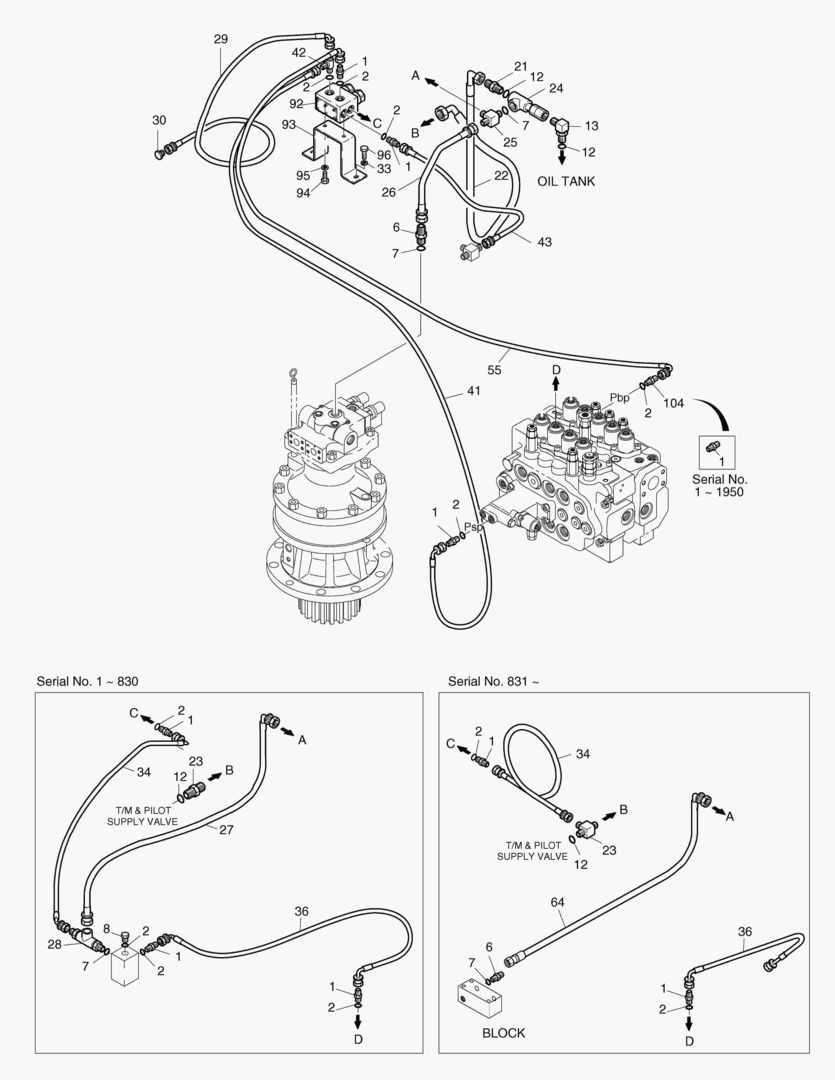 ТРУБОПРОВОД СЕРВОУПРАВЛЕНИЯ(3)-DX22