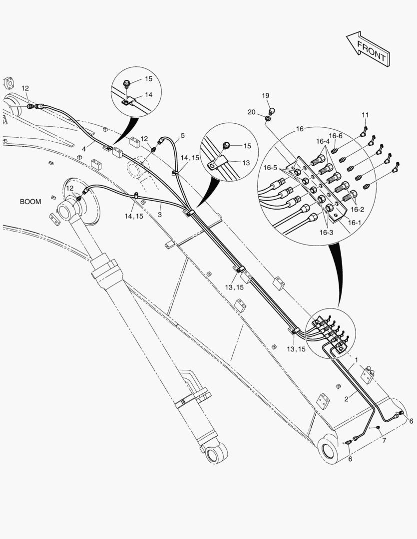 ТРУБОПРОВОД СМАЗОЧНОЙ СИСТЕМЫ - СТРЕЛА 5.6 м