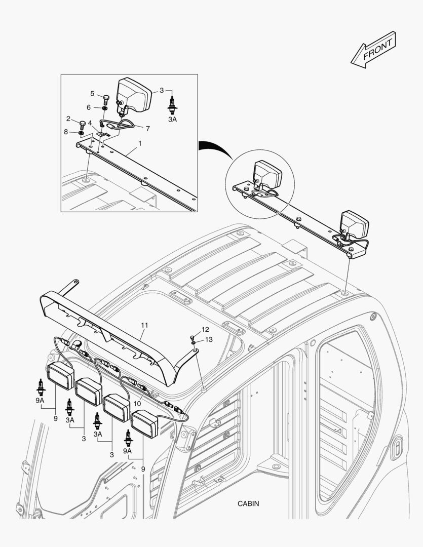 РАБОЧАЯ ФАРА(4-ЛАМПЫ)
